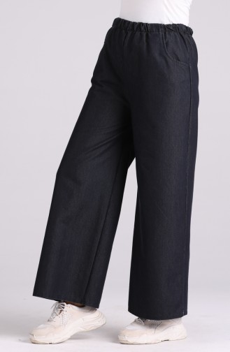 Pantalon Bleu Marine Foncé 9011A-01