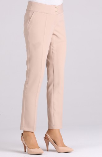 Straight Leg Trousers with Pockets 3059-03 Stone 3059-03