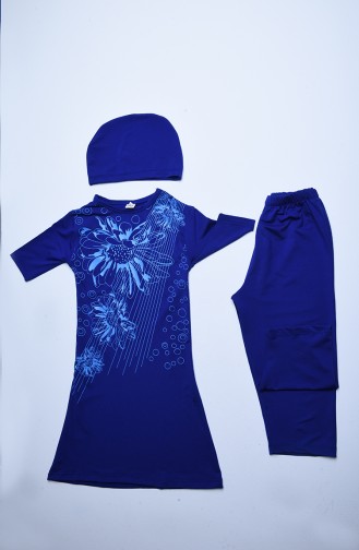 Saks-Blau Hijab Badeanzug 28111