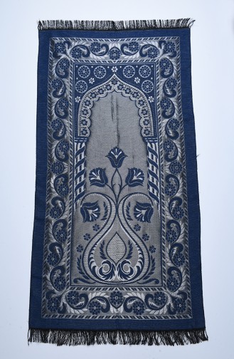 Navy Blue Praying Carpet 90638-04