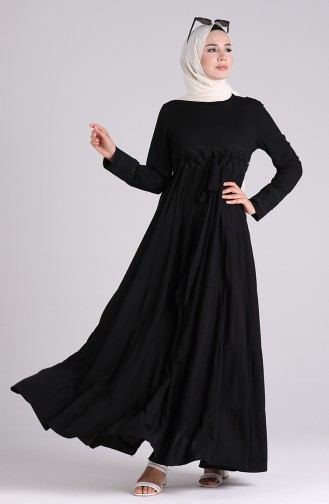 Black İslamitische Jurk 8262-04