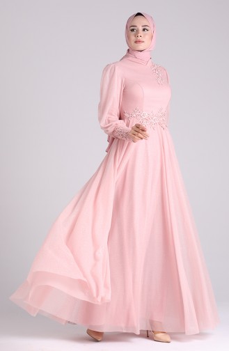 Puder Hijab-Abendkleider 1550-01