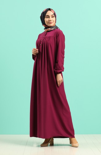 Plum Hijab Dress 1195-11