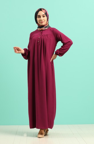 Plum Hijab Dress 1195-11