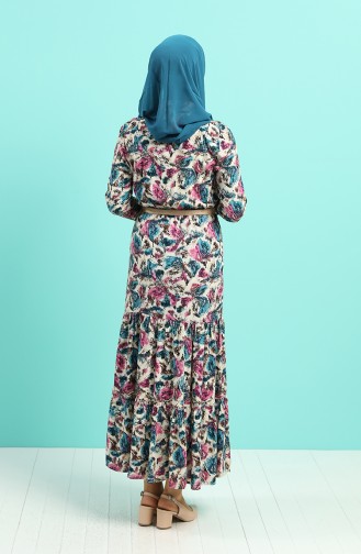 Lila Hijab Kleider 0381-01