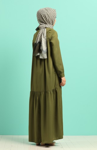 Khaki Hijab Kleider 1398-10