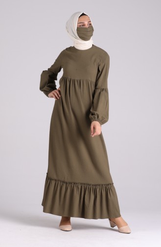 Khaki Hijab Kleider 1410-02
