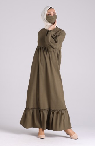 Khaki Hijab Dress 1410-02