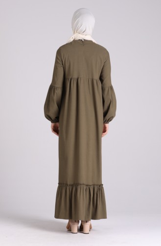 Khaki Hijab Dress 1410-02