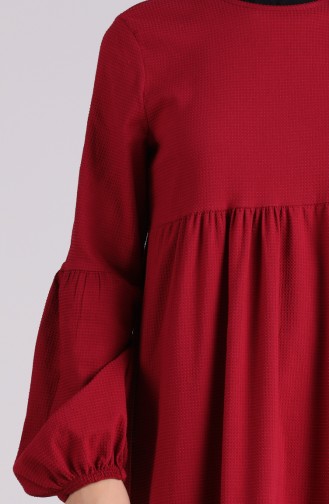 Claret Red Hijab Dress 1410-04