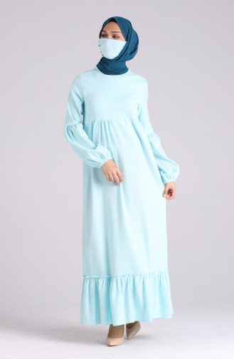 Robe Hijab Bleu Bébé 1410-08
