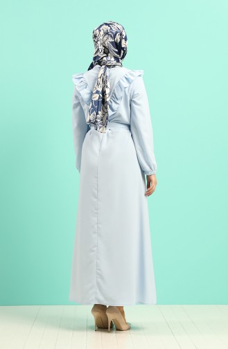 Robe Hijab Bleu Bébé 1323-03