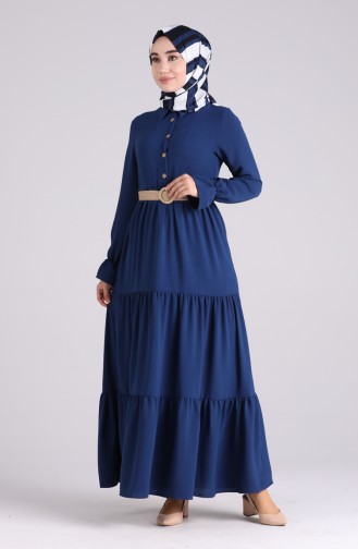 Indigo Hijab Dress 5483-18