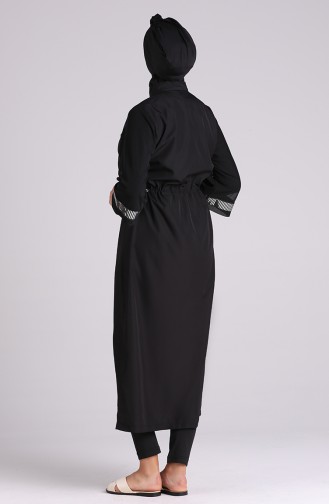 Maillot de Bain Hijab Noir 20203-01