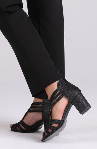 Black High-Heel Shoes 9055-14