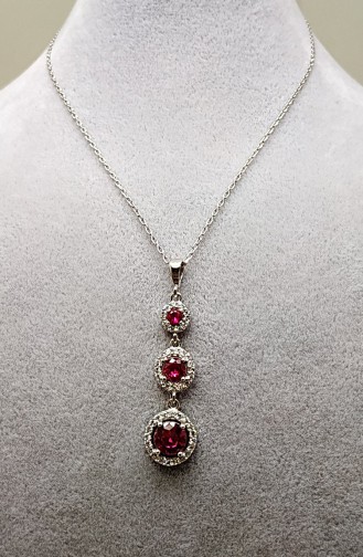 Claret Red Necklace 024
