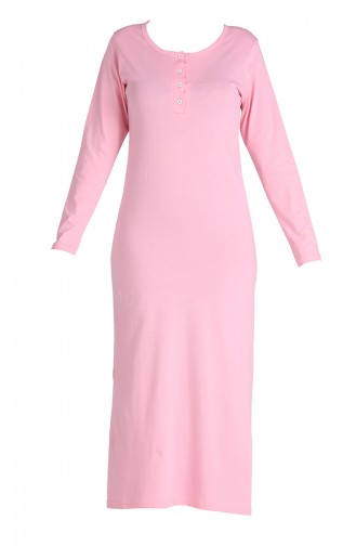 Bayan Uzun Kollu Gecelik 0945 Pembe