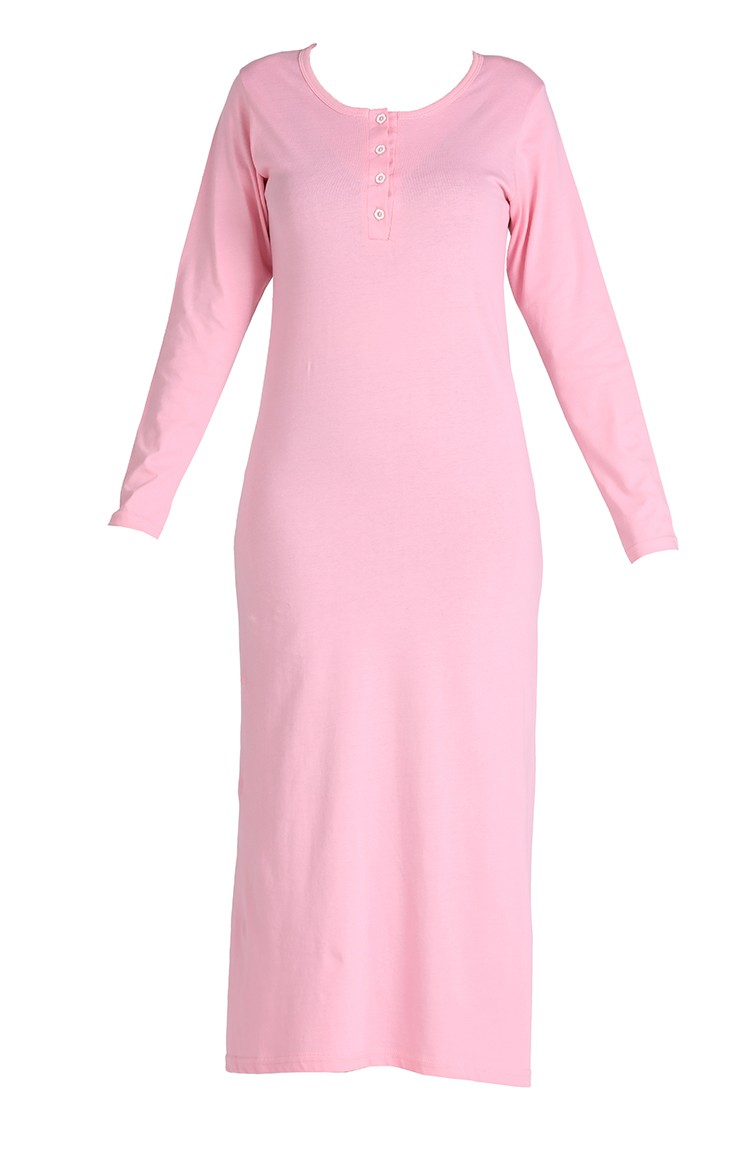 Bayan Uzun Kollu Gecelik 0945 Pembe