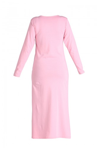 Bayan Uzun Kollu Gecelik 0945 Pembe