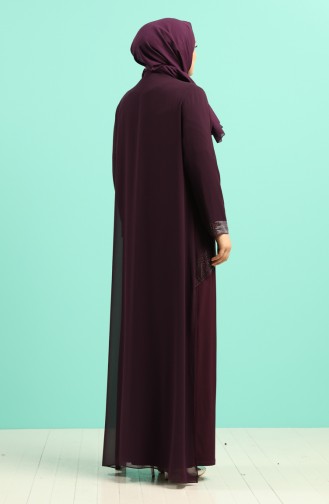 Lila Hijab-Abendkleider 6301-02