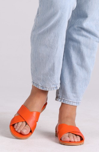 Orange Summer slippers 0002-07
