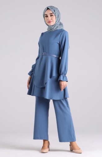 Aerobin Fabric Tunic Trousers Double Suit 6359-01 Indigo 6359-01