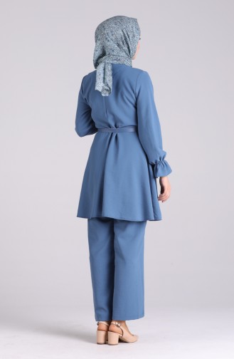 Aerobin Fabric Tunic Trousers Double Suit 6359-01 Indigo 6359-01