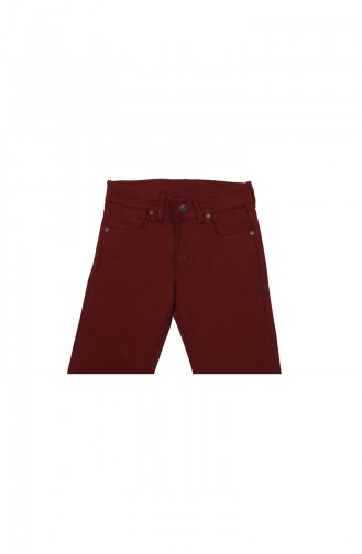 Erkek Çocuk Beş Cep Klasik Pantolon 5011-03 Bordo