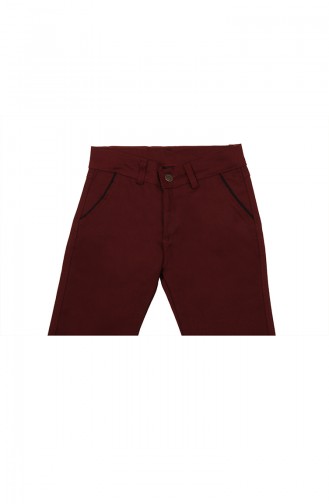 Erkek Çocuk Flatolu Pantolon 6011-03 Bordo