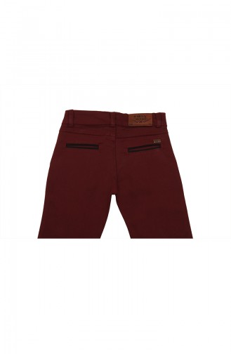 Erkek Çocuk Flatolu Pantolon 6011-03 Bordo