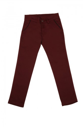 Pantalon Enfant et Bébé Bordeaux 6012-03