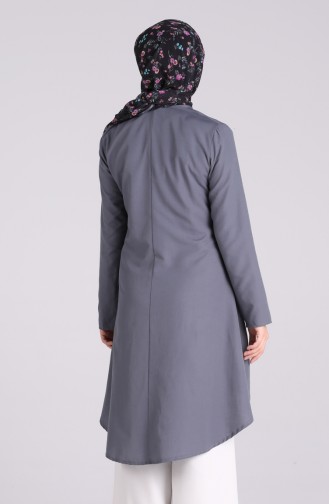 Düğme Detaylı Tunik 3195-09 Gri