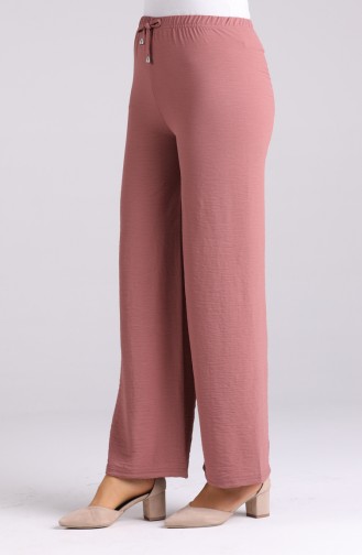 Aerobin Fabric Elastic waist wide-leg Trousers 8142-18 Dried Rose 8142-18