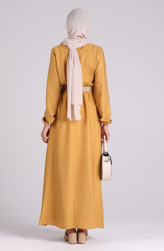 Senf Hijab Kleider 0029-08