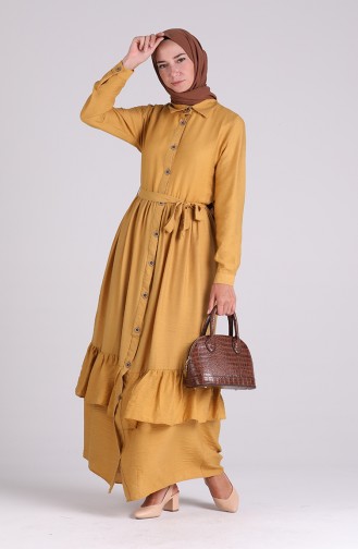 Mustard Hijab Dress 0033-07
