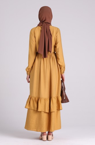 Mustard Hijab Dress 0033-07