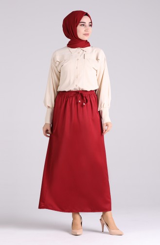 Claret Red Skirt 3306ETK-01