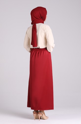 Claret Red Skirt 3306ETK-01