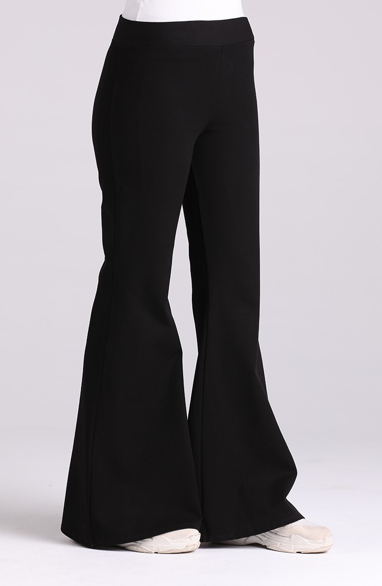 İspanyol Paça Pantolon 3296PNT-01 Siyah