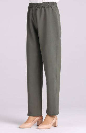 Elastic waist Linen Trousers 4105-04 Green 4105-04