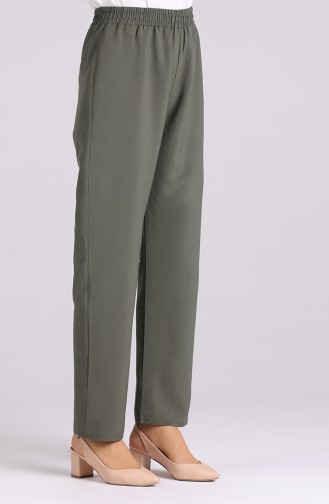 Elastic waist Linen Trousers 4105-04 Green 4105-04