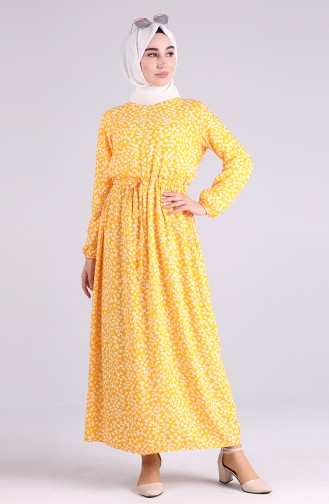 Robe Hijab Jaune 2301-01