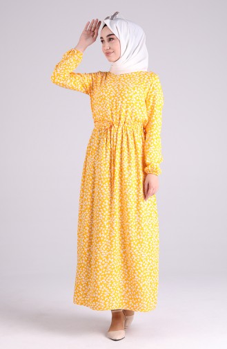 Robe Hijab Jaune 2301-01