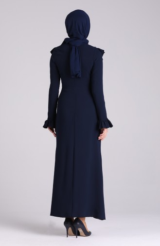 Dunkelblau Hijab-Abendkleider 5256C-01