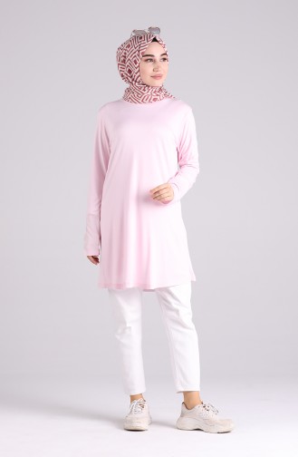 Pamuklu Tunik 3403A-04 Toz Pembe