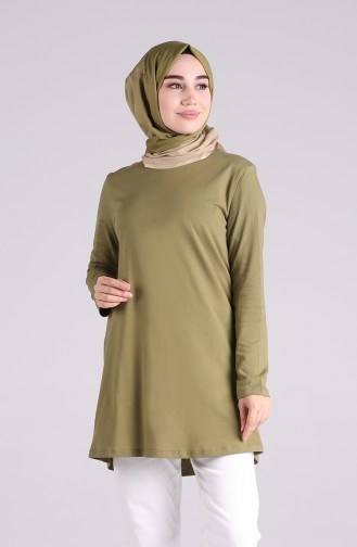 Pamuklu Tunik 3403A-05 Fıstık Yeşili