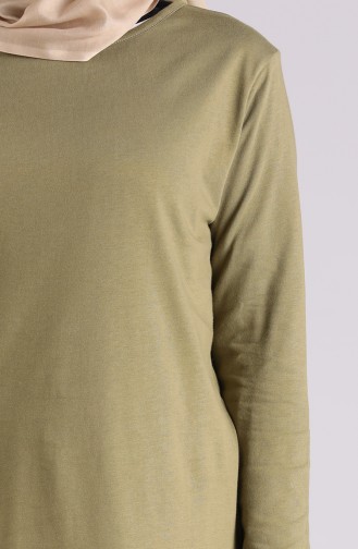 Pamuklu Tunik 3403A-05 Fıstık Yeşili