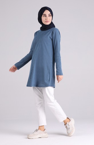 Pamuklu Tunik 3403B-01 Petrol