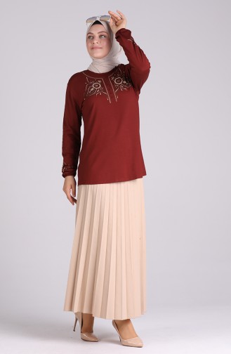 Brick Red Blouse 0530-01