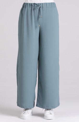 Aerobin Fabric wide-leg walking Trousers 2000-13 Sea Green 2000-13